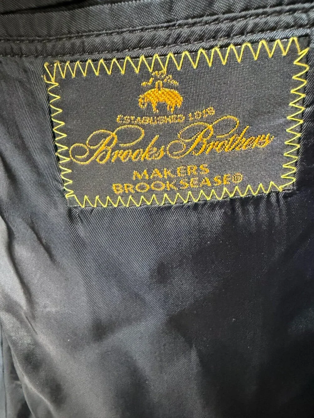 Brooks Brothers Makers Brooksease Men's 44R Pinstripe Blazer Made USA Vintage